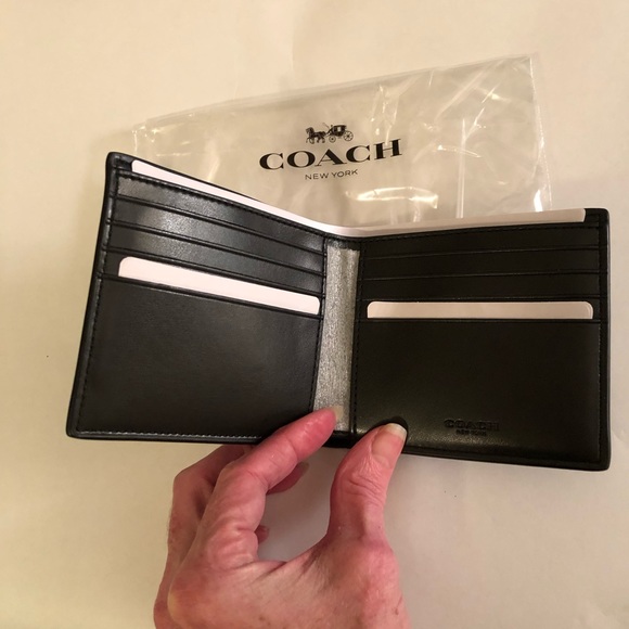 COACH Men’s Money Clip Bill Wallet Signature - Picture 5 of 7